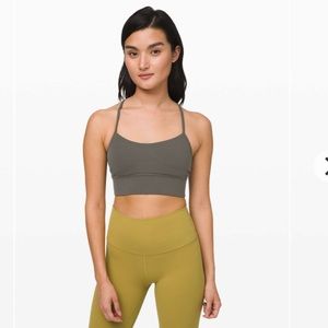 Lululemon Flow Y Bra Nulu *Light Support, Long Line
Grey Sage Size 12 Like New